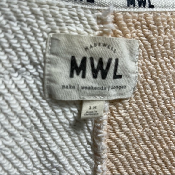 MWL-Madewell Airyterry Colorblock Crewneck Sweater Size 1x - Picture 7 of 8
